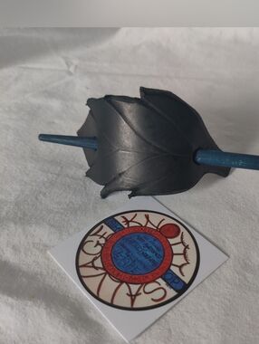 Leather Blowing Leaf Hair Slides - Small